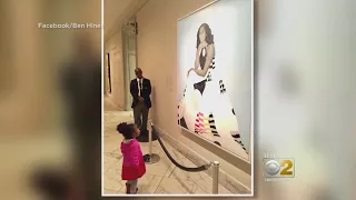 Girl Mesmerized By Obama Portrait Meets Former First Lady