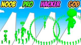 NOOB vs PRO vs HACKER vs GOD - Circles Run 3D