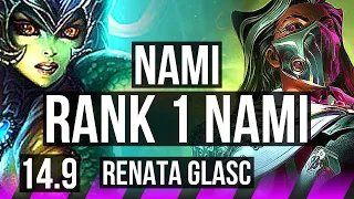 NAMI & Lucian vs RENATA GLASC & Varus (SUP) | Rank 1 Nami, Rank 8, 4/2/13 | KR Challenger | 14.9