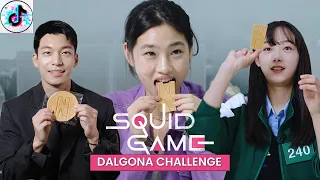 Squid Game stars take on the Dalgona Challenge #SquidGame [ENG SUB]