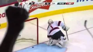 Andrew Ladd scores 8 seconds into the game Against New Jersey (February 28, 2013)