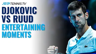 Entertaining Tennis in Novak Djokovic vs Casper Ruud Duel | Nitto ATP Finals 2021 Highlights