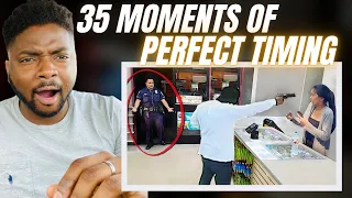 🇬🇧BRIT Reacts To 35 MOMENTS OF PERFECT TIMING!