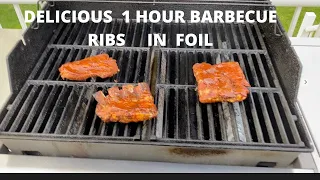 DELICIOUS 1 HOUR BARBECUE  RIBS IN FOIL
