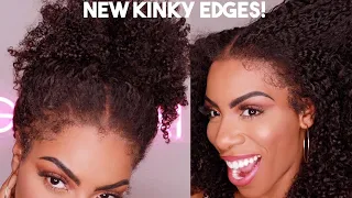 IT'S HERE!! **NEW 4A KINKY CURLY WIG with 4C KINKY EDGES! MULTI TEXTURED #wig MOST NATURAL INSTALL!