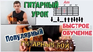 Гитарный бой №4 - Как играть бой / боем ♫ Уроки игры на гитаре