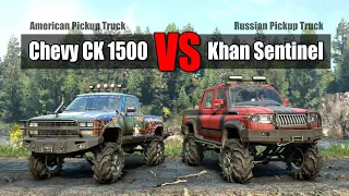 Snowrunner New Khan Sentinel vs Chevy CK 1500