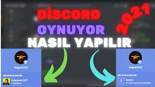 ⚡DİSCORD İSTEDİĞİNİZ OYUNU OYNUYOR YAPMA (2021,UYGULAMASIZ)