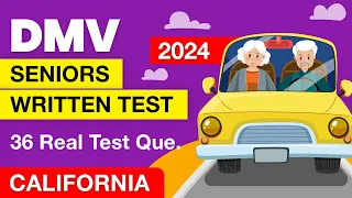 Pass California dmv senior written test 2024 | senior renewal