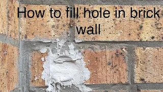How to fill large hole in brick wall. #diy #handyman  #australia #brick #propertymaintenance
