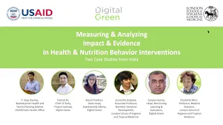 Digital Green Webinar: Evidence measurement and analysis of health and nutrition behaviour