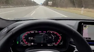 BMW M550i V8 530 PS Autobahn Beschleunigung acceleration 100-255 kmh vmax POV