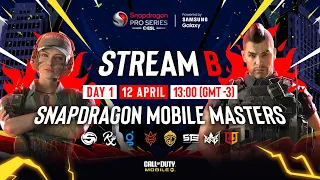 🔴 LIVE: [STREAM B] Snapdragon Mobile Masters 2024 | Day 1 | CODM