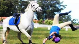 TRY NOT TO LAUGH ★ Funny People Fail in Horse Riding Challenge || Funny Babies and Pets