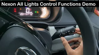 Tata Nexon All Lights Control Functions Demo | Tata Nexon Headlamps Control & Features