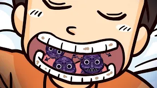 【子供アニメ】歯みがきしないと、こうなっちゃうよ！　虫歯菌や、ばい菌はハミガキしてない口の中が大好き。　しっかり歯を磨いて虫歯予防しようね♪　歯みがきを嫌が子供に歯磨きを促す子育てアニメ
