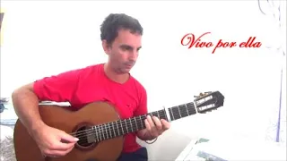 Vivo por ella Andrea Bocelli y Marta Sánchez cover guitarra fingerstyle