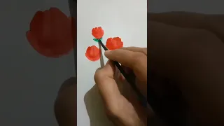 painting| flower red colour painting|#flowerpainting