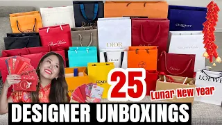 25 DESIGNER UNBOXING - LUNAR NEW YEAR RED PACKET 2020 🧧 | LV, DIOR, HERMES, CARTIER etc