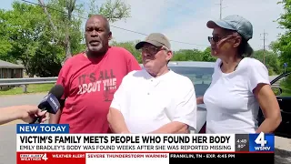 Victim's family meets people who found her body