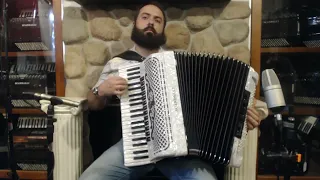 SCANSUPLHWH - NEW White Scandalli Super L Piano Accordion LMMH 41 120 $7999