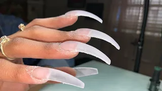 XX-Long Curve Acrylic Nails | Acrylic Nails Tutorial | 80s-90s Inspired Nails