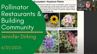 Native Plant Pollinator Restaurants & Building Community, a talk by Jennifer Dirking 6/21/2023