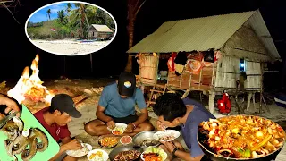 tak ada Listrik begini suasana hidup di pulau Terpencil, kami berburu Gurita buat makan malam