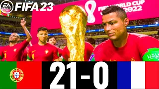 FIFA 23 - PORTUGAL 21 - 0 FRANCE ! FIFA  WORLD CUP FINAL 2022  QATAR  ! FIFA 23 PC NEXT GEN