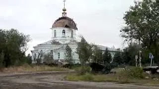 УРАГАн террористов нанес удар по храму в котором прятались мирные. п. Новосветловка. Луганск