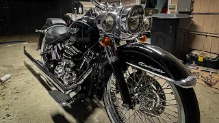 Getting The Softail REAL LOW (2" Shorter Fork Tubes)