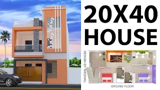 2BHK/20x40 house design 800 sqft house front elevation