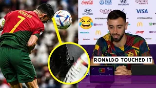 😂 Bruno Fernandes Reaction to Ronaldo's Goal vs Uruguay