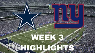 New York Giants vs Dallas Cowboys 2022 Week 3 Highlights