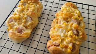 Sausage buns with corn and cheese! | Quick and easy version