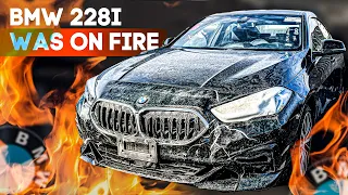 I BOUGHT A CHEAP FIRE DAMAGE 2021 BMW 228i SIGHT UNSEEN AUCTION REBUILT