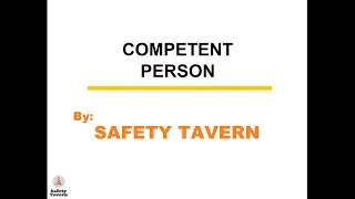 Competent Person 2020, OSHA 1926, Safety Tavern