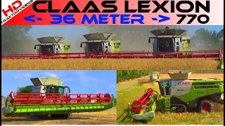 3x Claas Lexion 770 @ Vario 1230 threshing rape