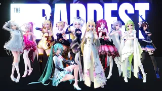 【MMD】K/DA - THE BADDEST【11 Vocaloids】[4K]