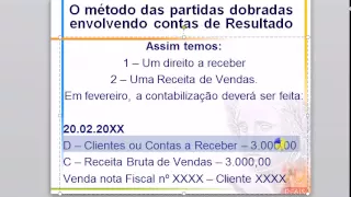 Contabilidade Básica - Método das Partidas Dobradas envolvendo contas de Resultado