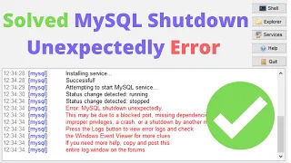 [Solved]XAMPP Error : MySQL Shutdown Unexpectedly in Hindi | phpMyAdmin don't work | Ajay Yadav