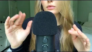 ASMR hand sounds & finger fluttering with whispering