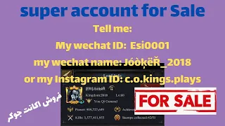 My Super account in Clash of Kings for Sale/ please tell me in wechat or Instagram