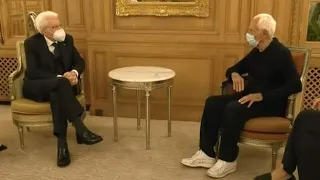 L’incontro a Parigi tra il Presidente della Repubblica Mattarella e Giorgio Armani