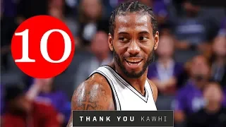 Kawhi Leonard Top 10 Plays With the San Antonio Spurs