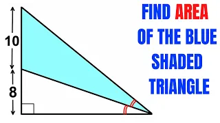 Olympiad Math | Calculate Area of the Blue shaded Triangle | Important Geometry skills explained