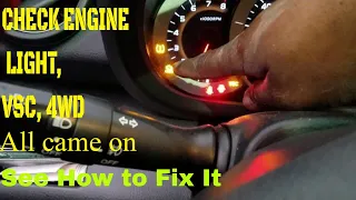 2006 to 2008 Toyota Rav4 VSC,4WD and check engine lights on part 2