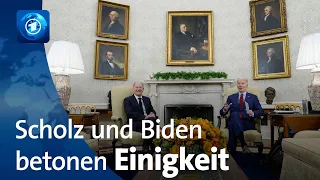 USA-Besuch: Scholz und Biden betonen Einigkeit