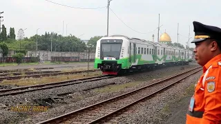 Spotting Train and commuter line at one of the train ststions in east Java Spotting Railway