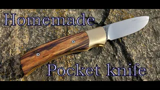 Homemade folding knife split joint 🔪N690